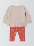 John Lewis ANYDAY Baby Flower Sweatshirt and Leggings Set, Multi