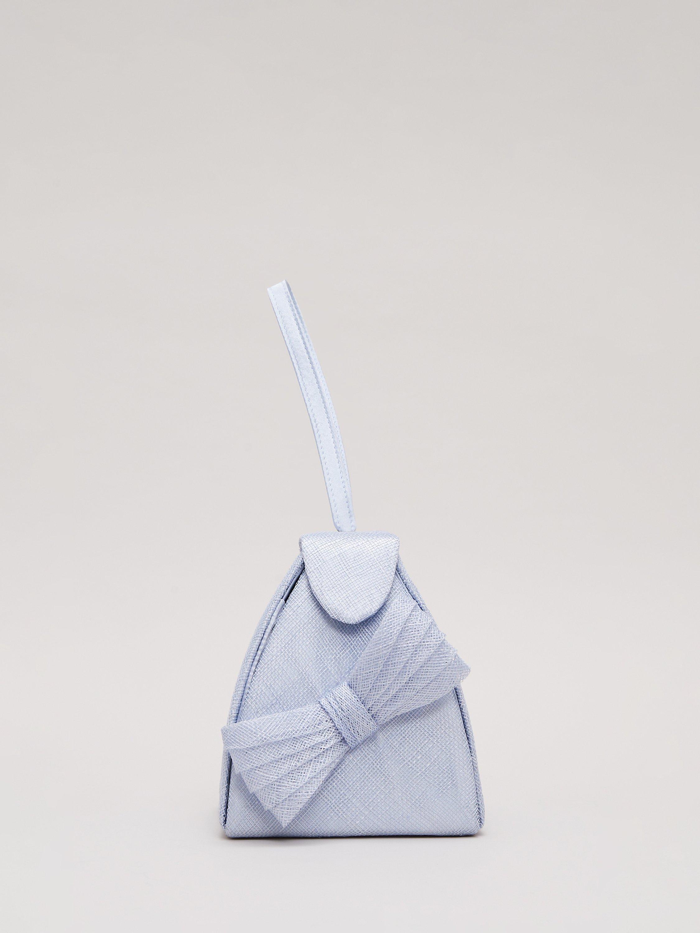 Phase Eight Bow Front Top Handle Bag, Pale Blue