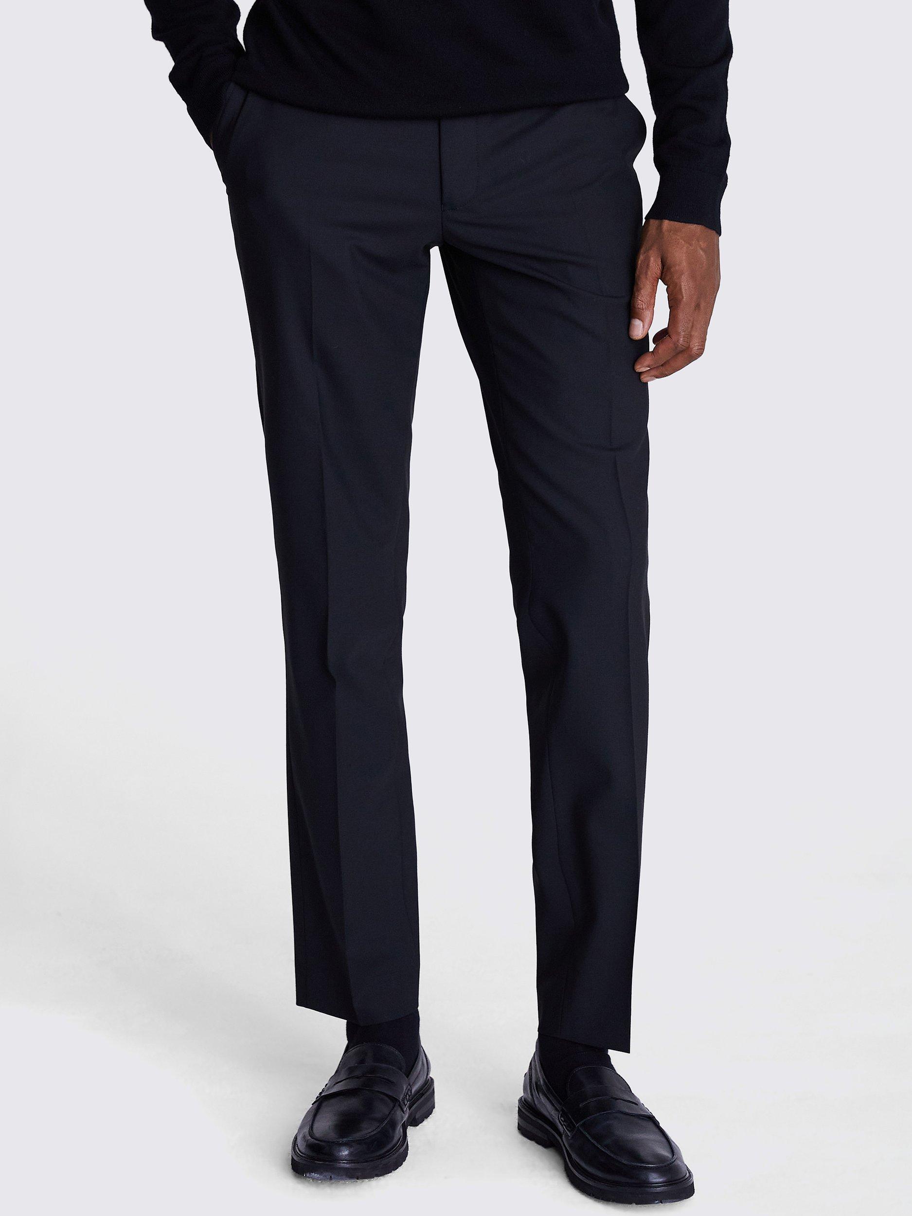 Moss x DKNY Wool Blend Slim Fit Suit Trousers, Black