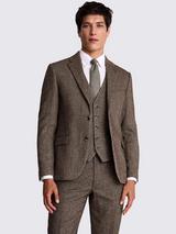Moss Slim Fit Herringbone Tweed Jacket Sage