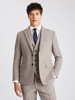 Moss Slim Fit Donegal Tweed Jacket, Stone