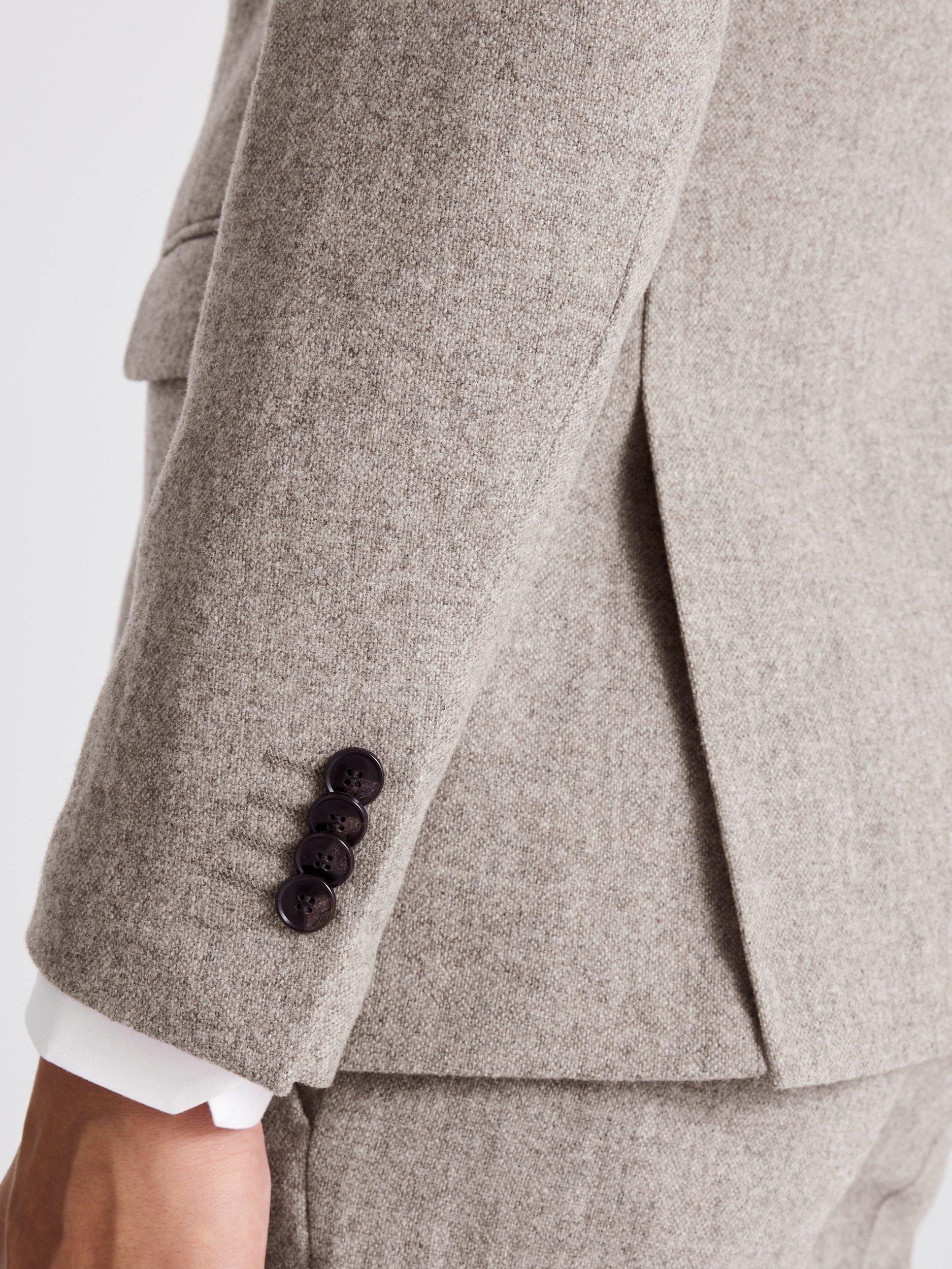 Product image 6 of 7, which shows Moss Slim Fit Donegal Tweed Jacket, Stone, 36R