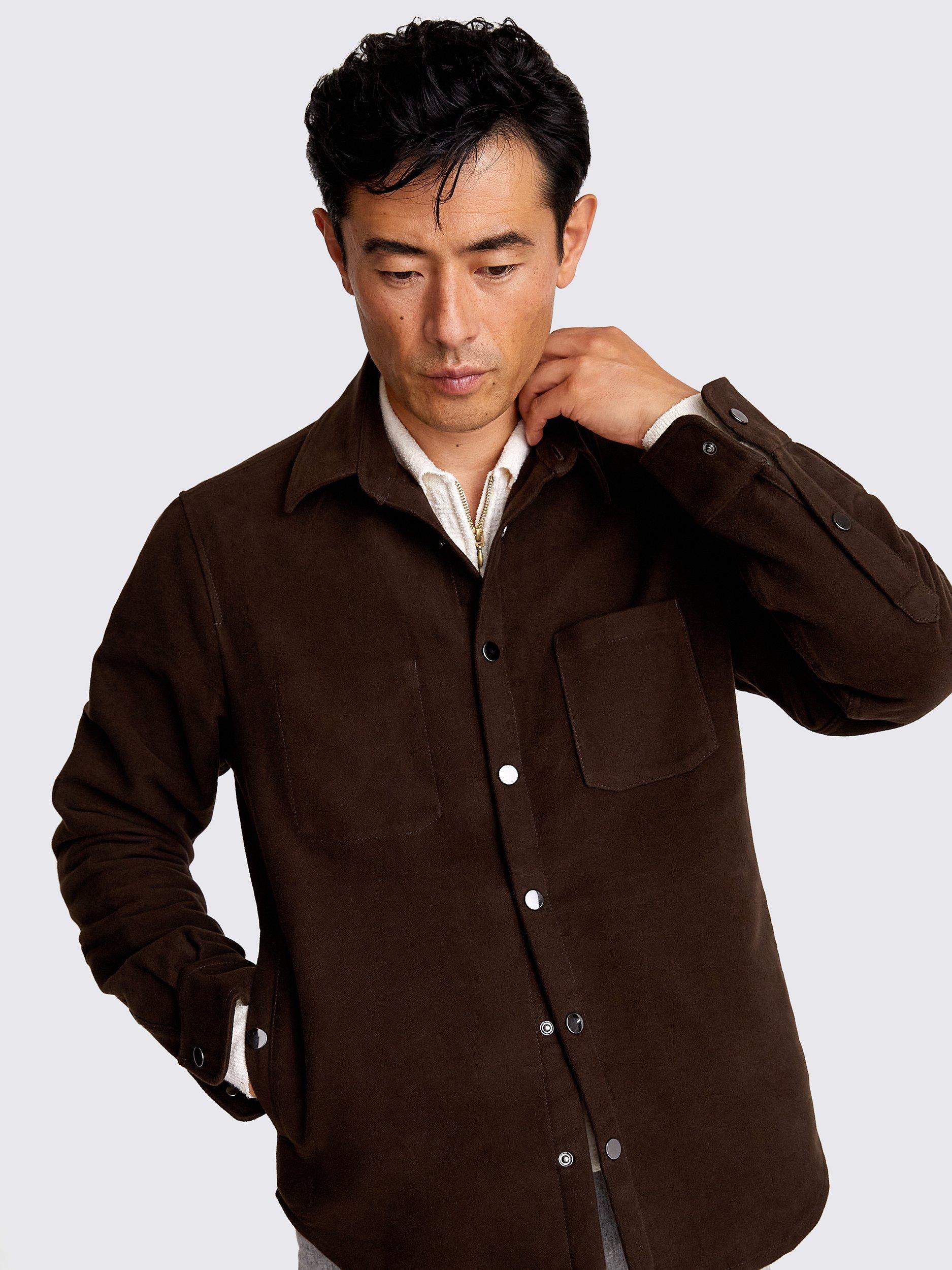 Moss Moleskin Overshirt, Brown