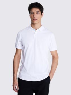 Moss Pique Short Sleeve Polo Shirt, White