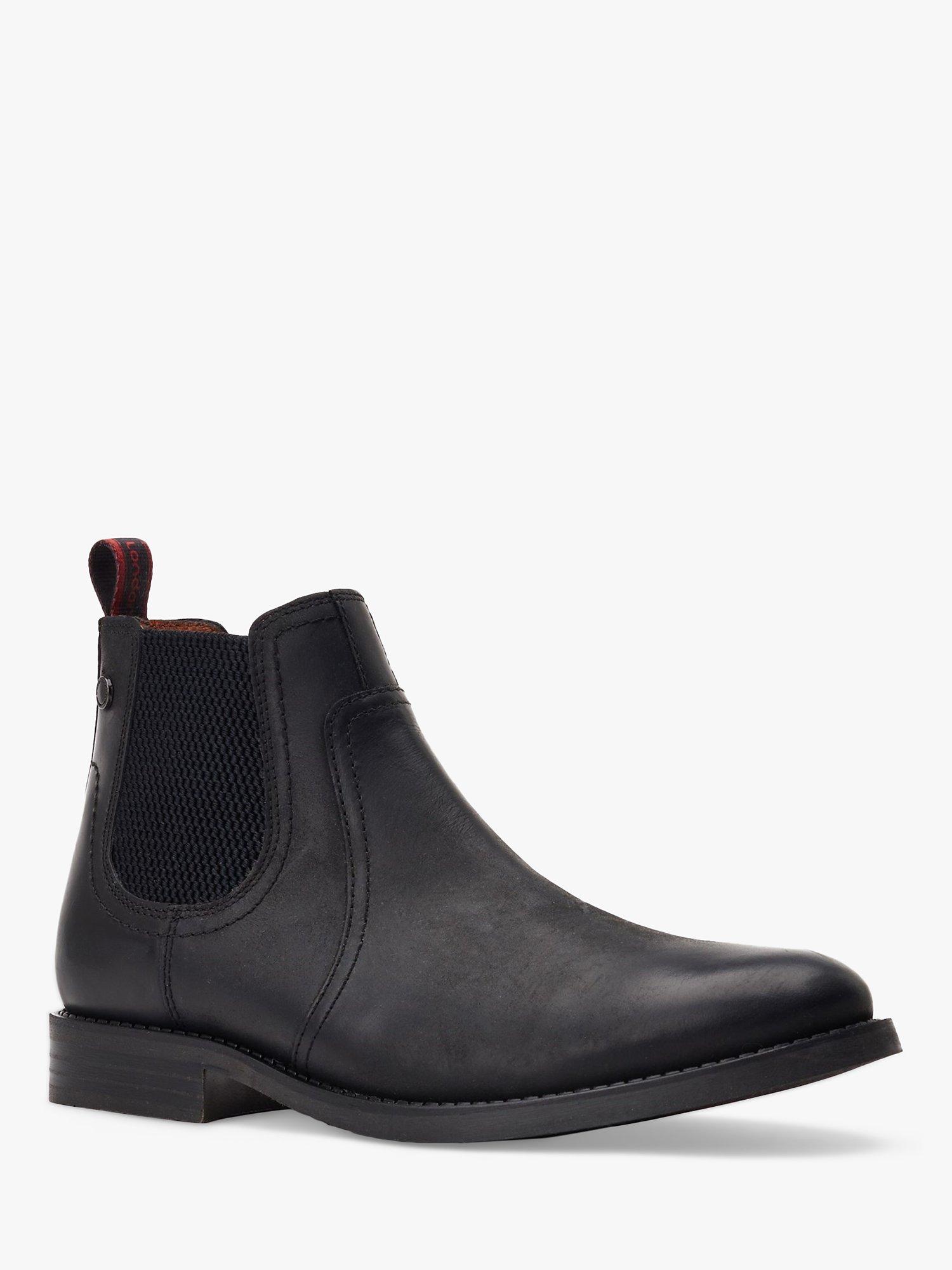 Base London Bateman Pull Up Chelsea Boots, Black, 7