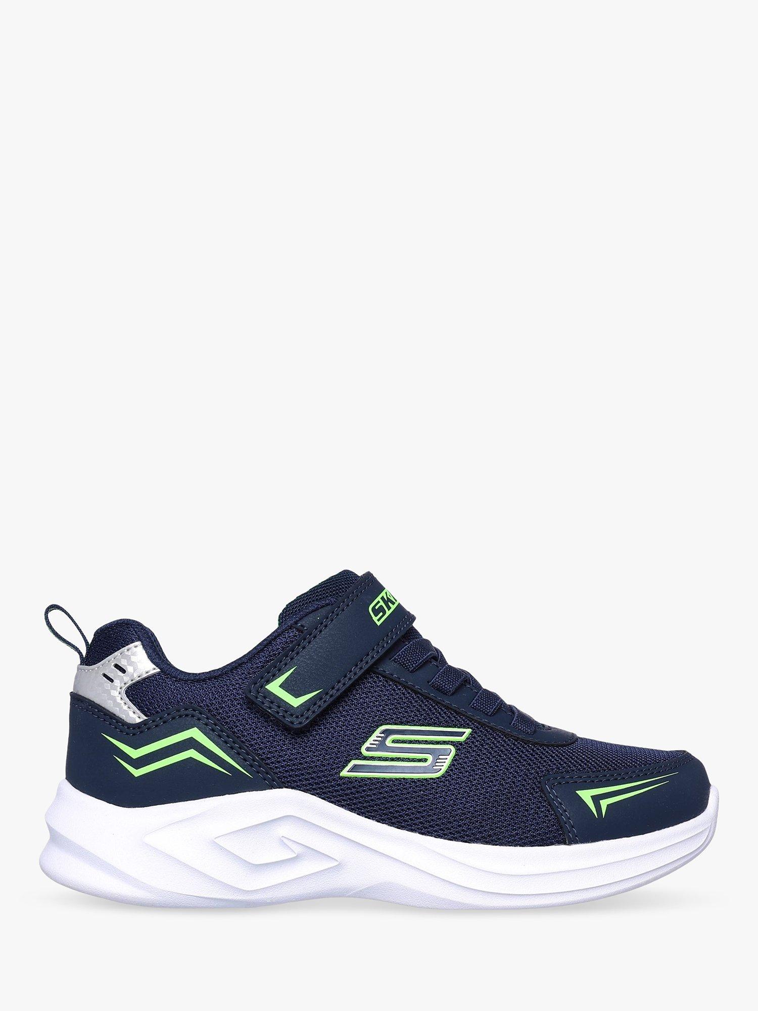 Skechers Kids' Mazematics Trainers, Navy/Lime