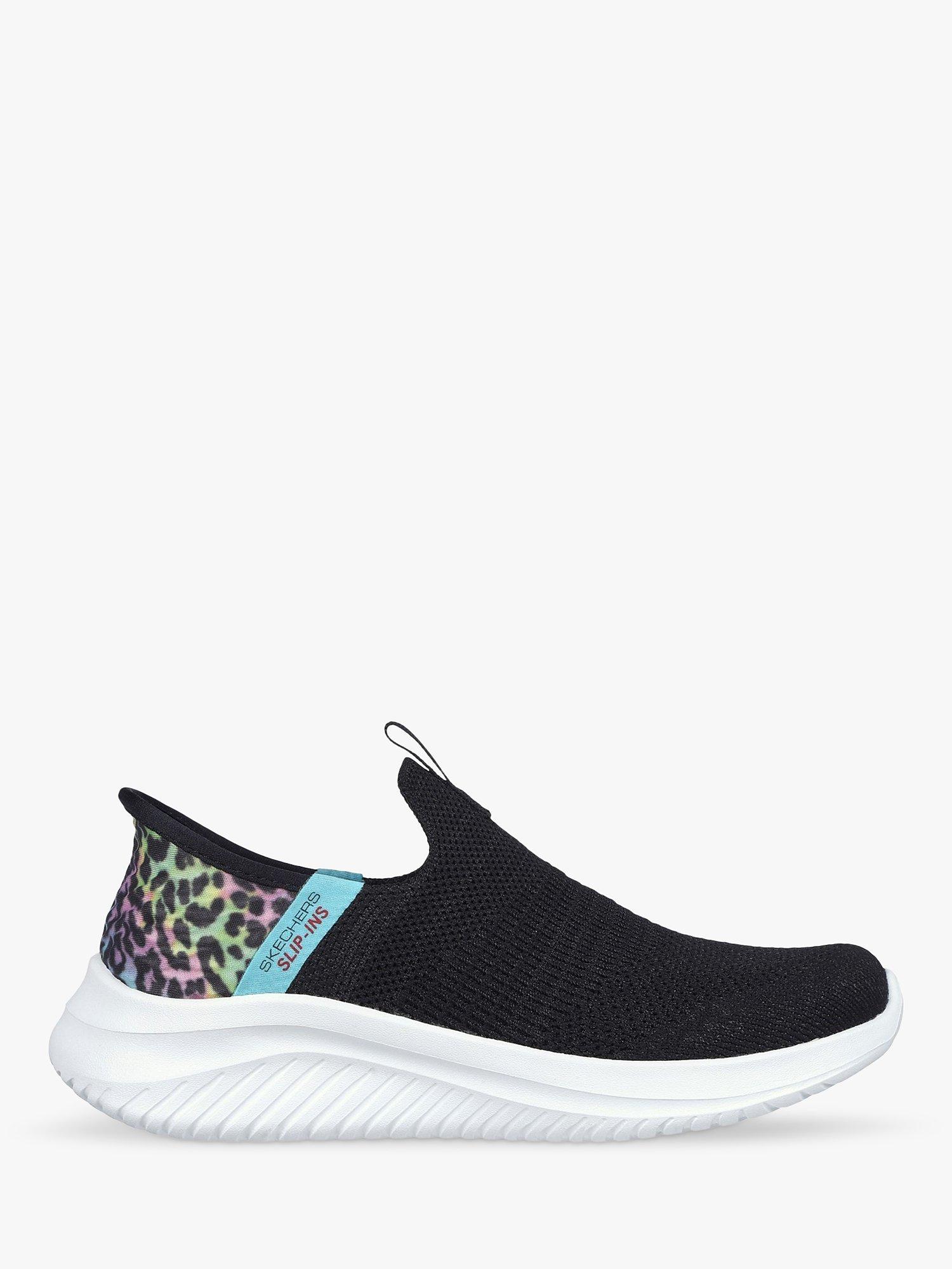 Product image 1 of 4, which shows Skechers Kids' Ultra Flex 3.0 Colory Wild Slip-Ins Trainers, Black, 1.5