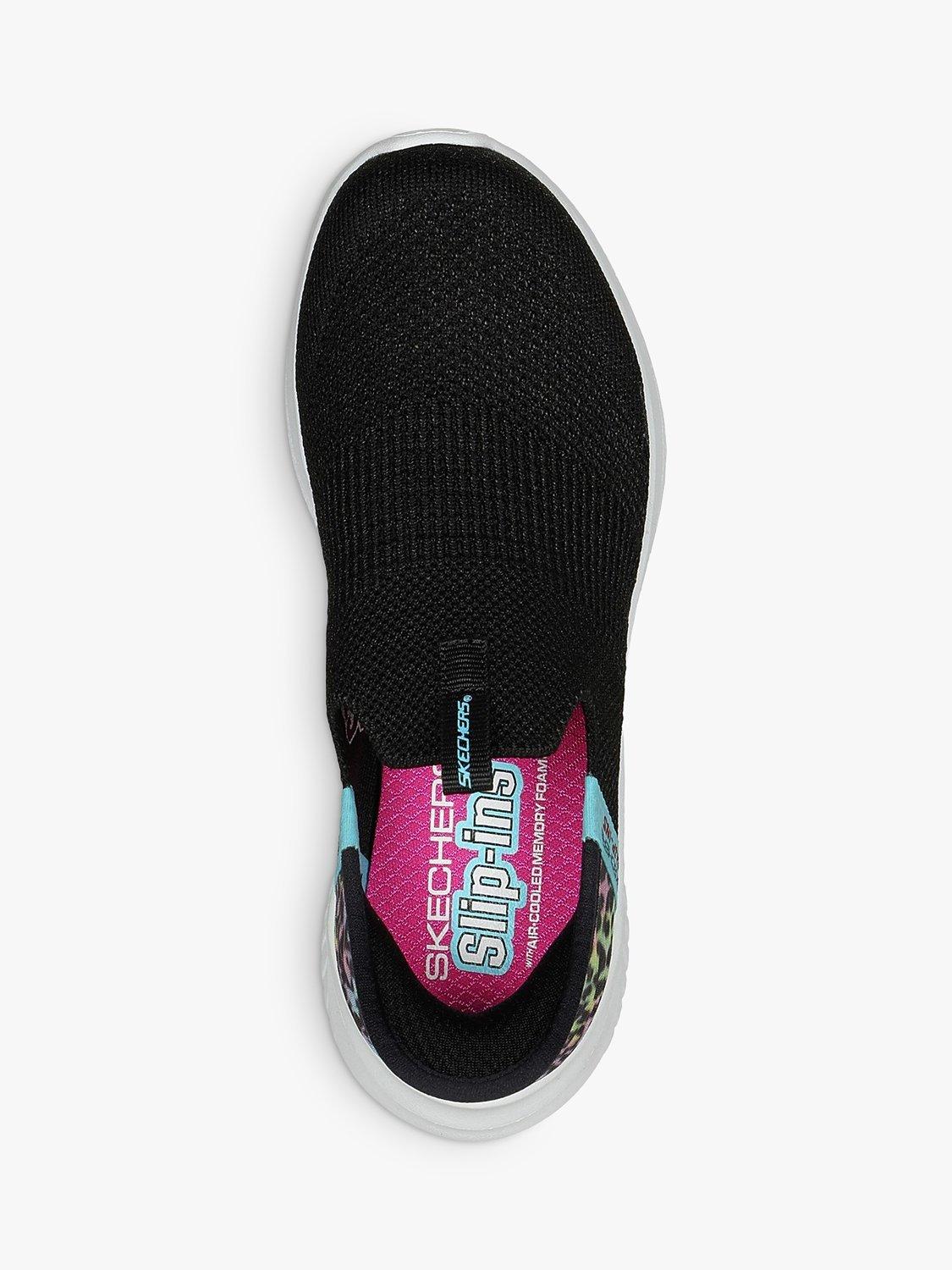 Product image 4 of 4, which shows Skechers Kids' Ultra Flex 3.0 Colory Wild Slip-Ins Trainers, Black, 1.5