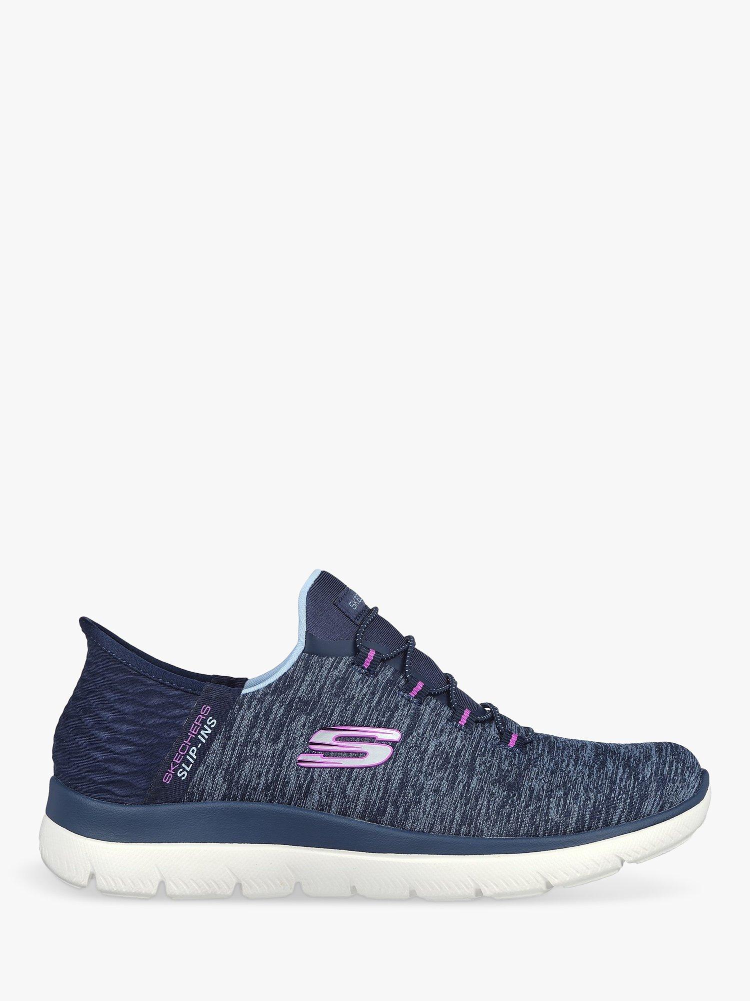 Skechers Summits Vegan Dazzling Haze Wide Fit Trainers, Navy