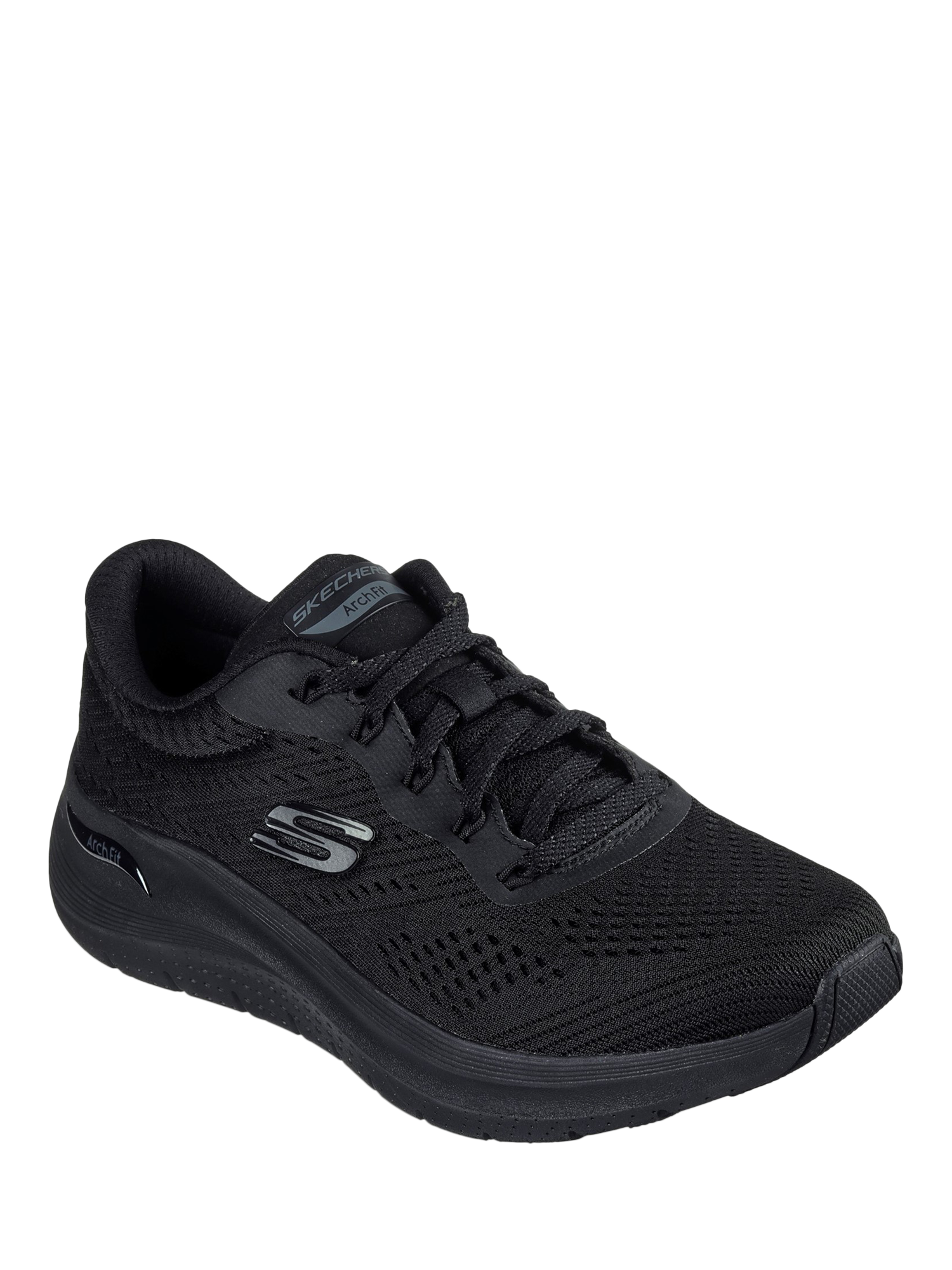 Product image 2 of 4, which shows Skechers Vegan Arch Fit 2.0 Big League Trainers, Black, 3