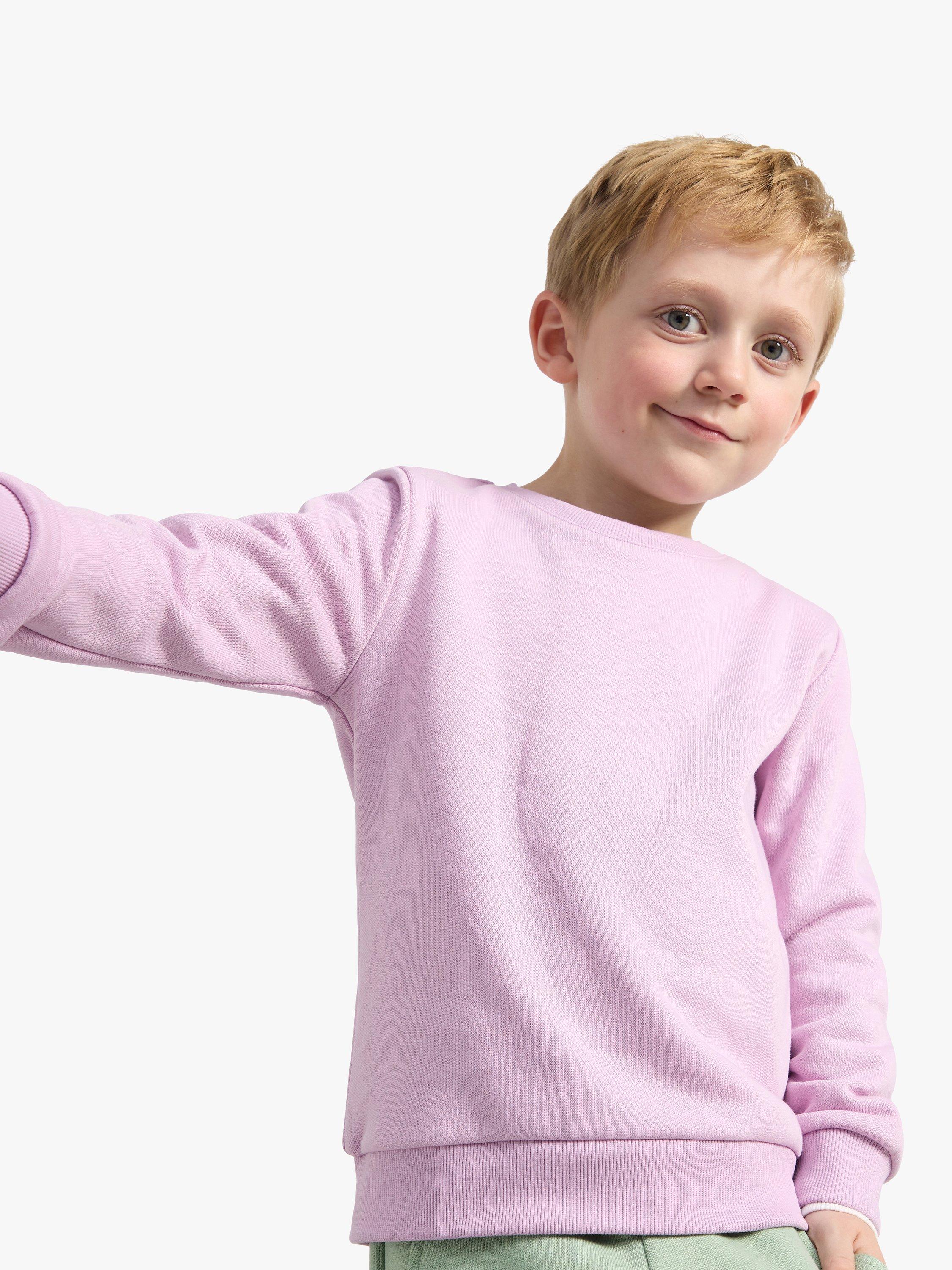 Lindex Kids' Soft Basic Organic Cotton Blend Sweatshirt, Light Lilac