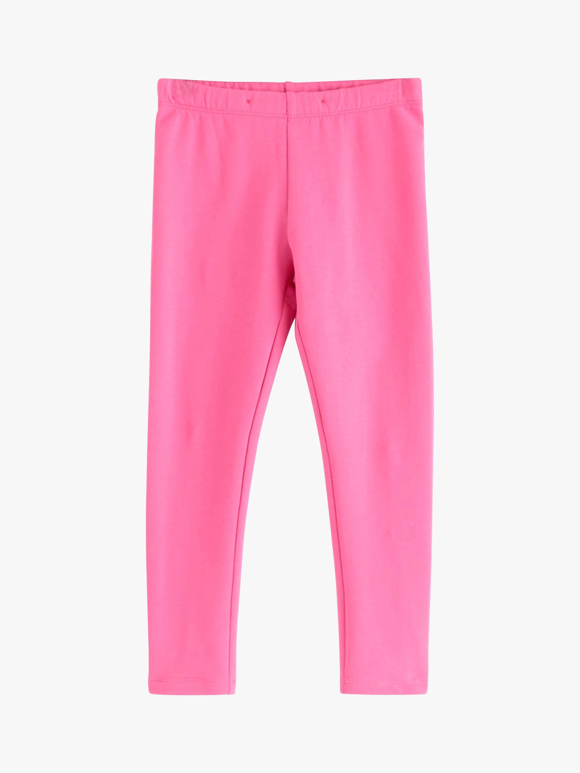 Lindex Kids' Basic Organic Cotton Blend Leggings, Bright Pink