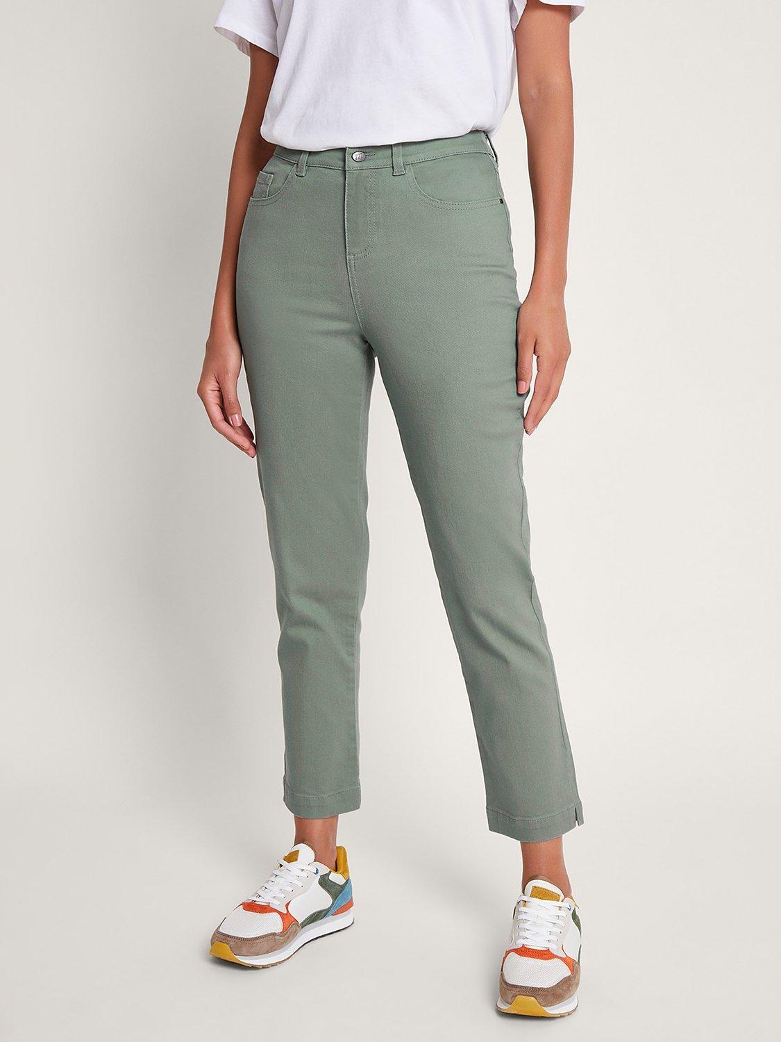 Monsoon Safaia 7/8 Skinny Jeans, Khaki