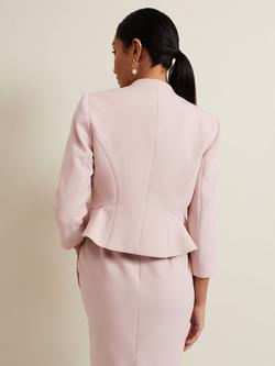 Phase Eight Petite Daisy Peplum Jacket - view 2, Pale Pink