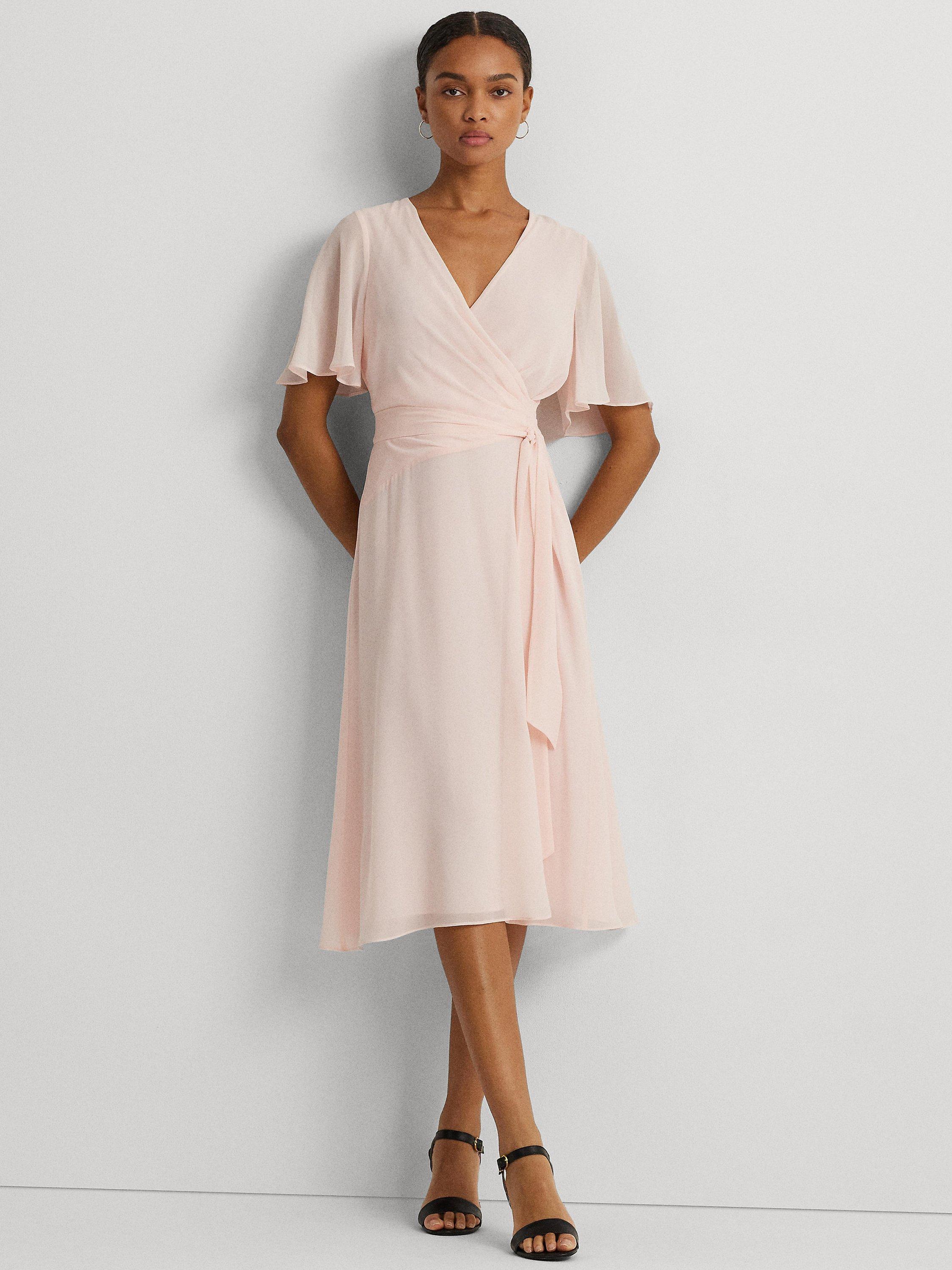 Light pink wrap dress hotsell