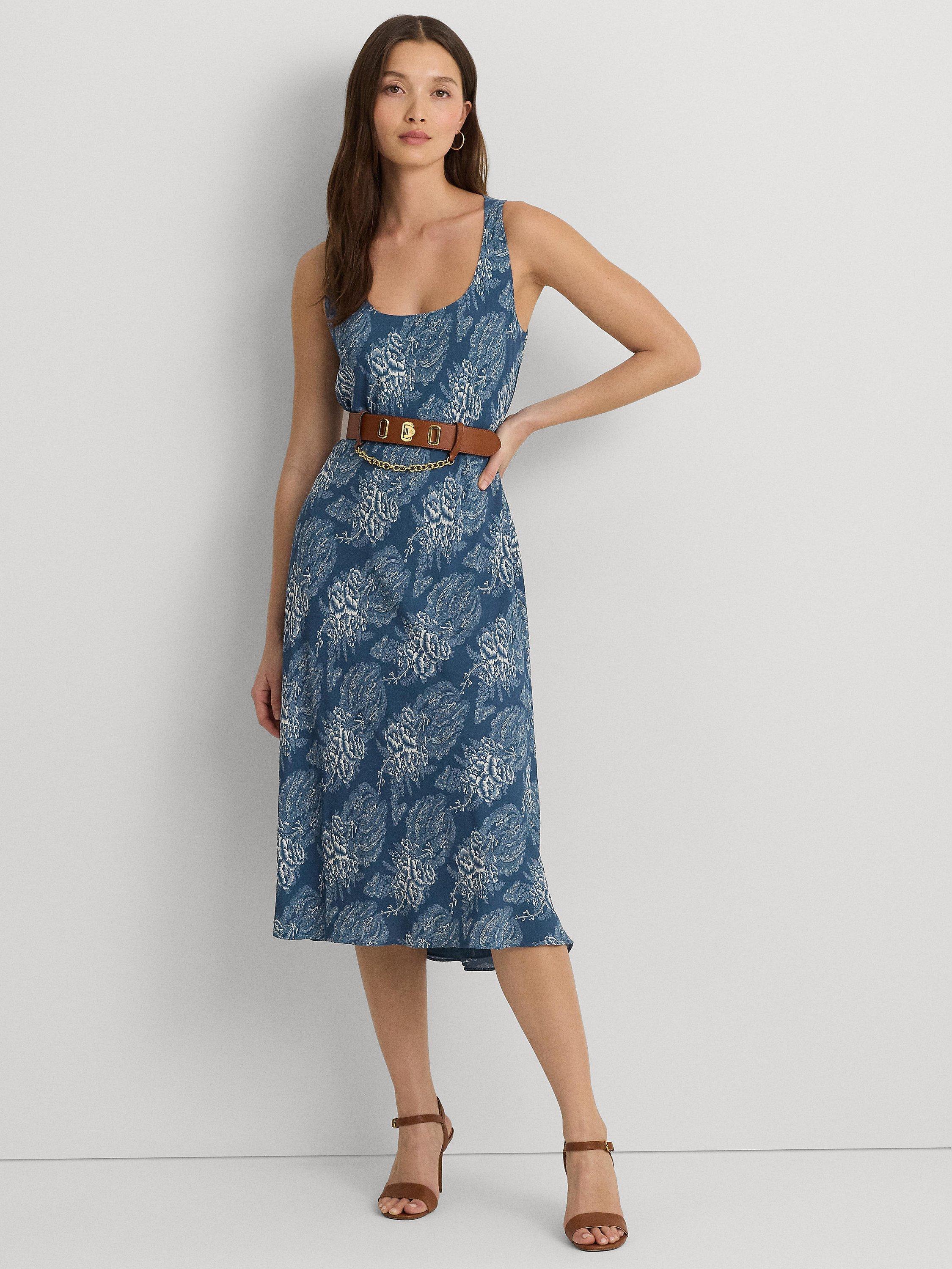 Lauren Ralph Lauren Zawato Floral Dress Blue