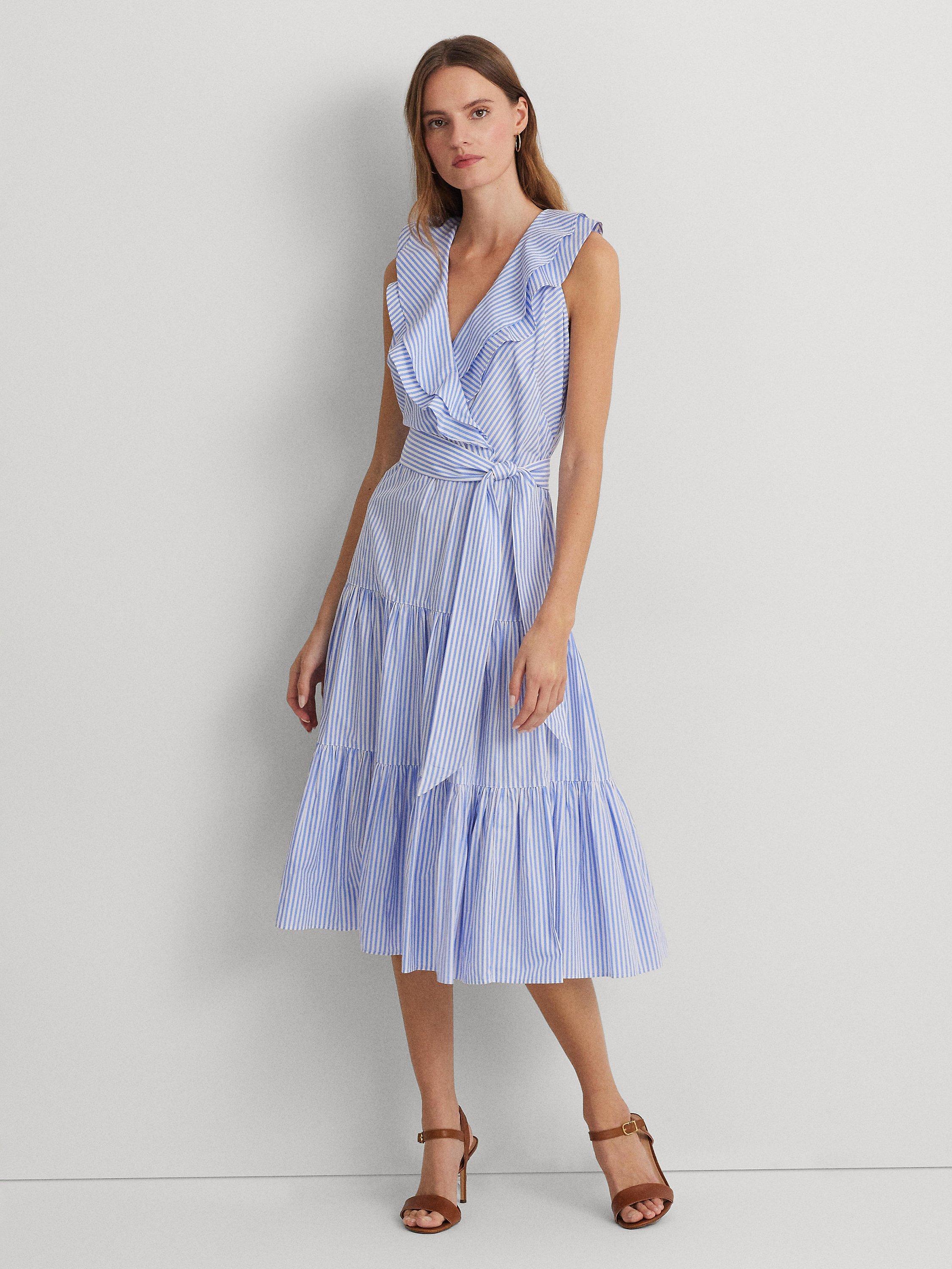 Lauren Ralph Lauren Tabraelin Stripe Dress, Blue