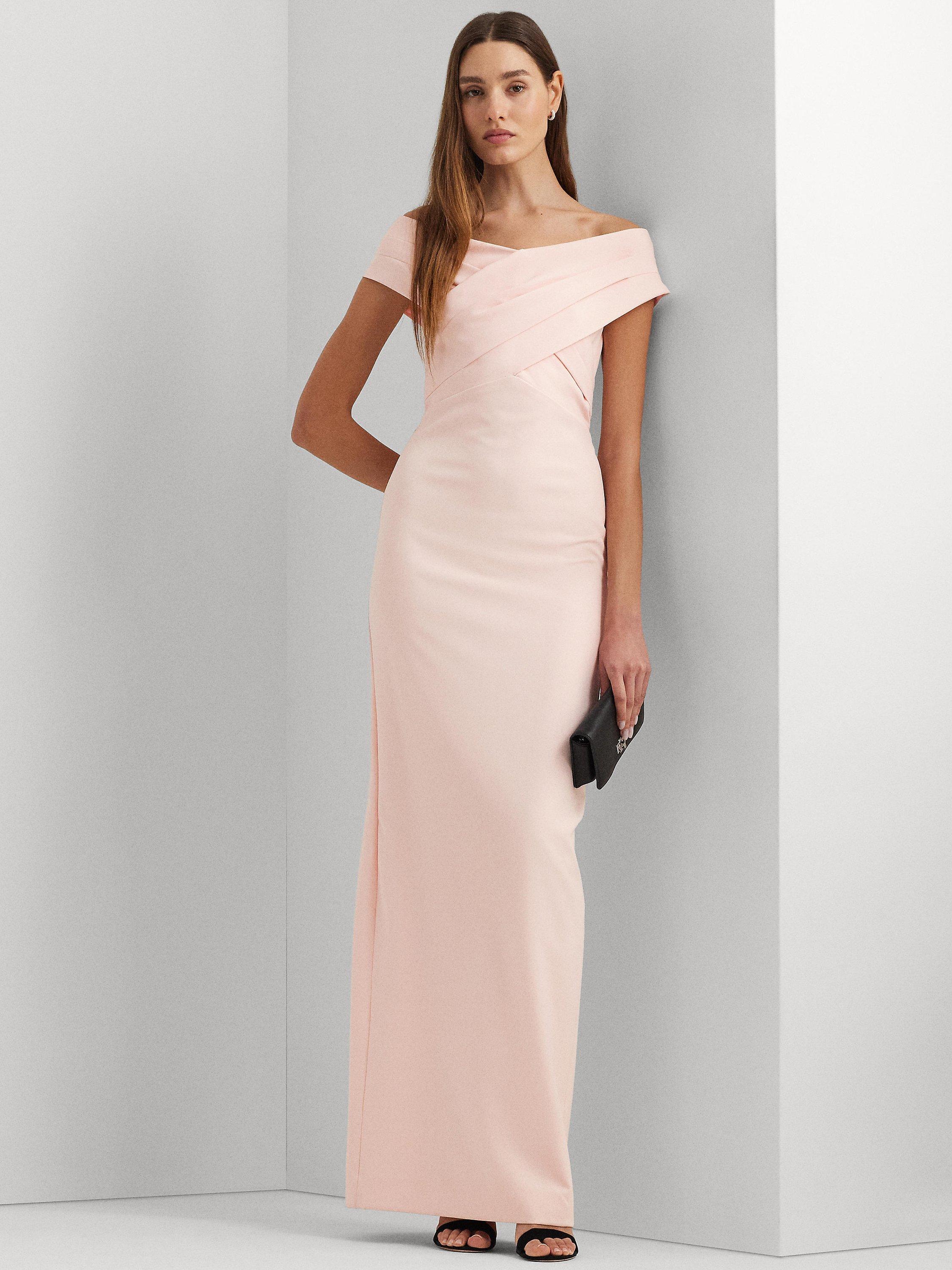 Lauren Ralph Lauren Irene Bardot Maxi Dress, Light Pink