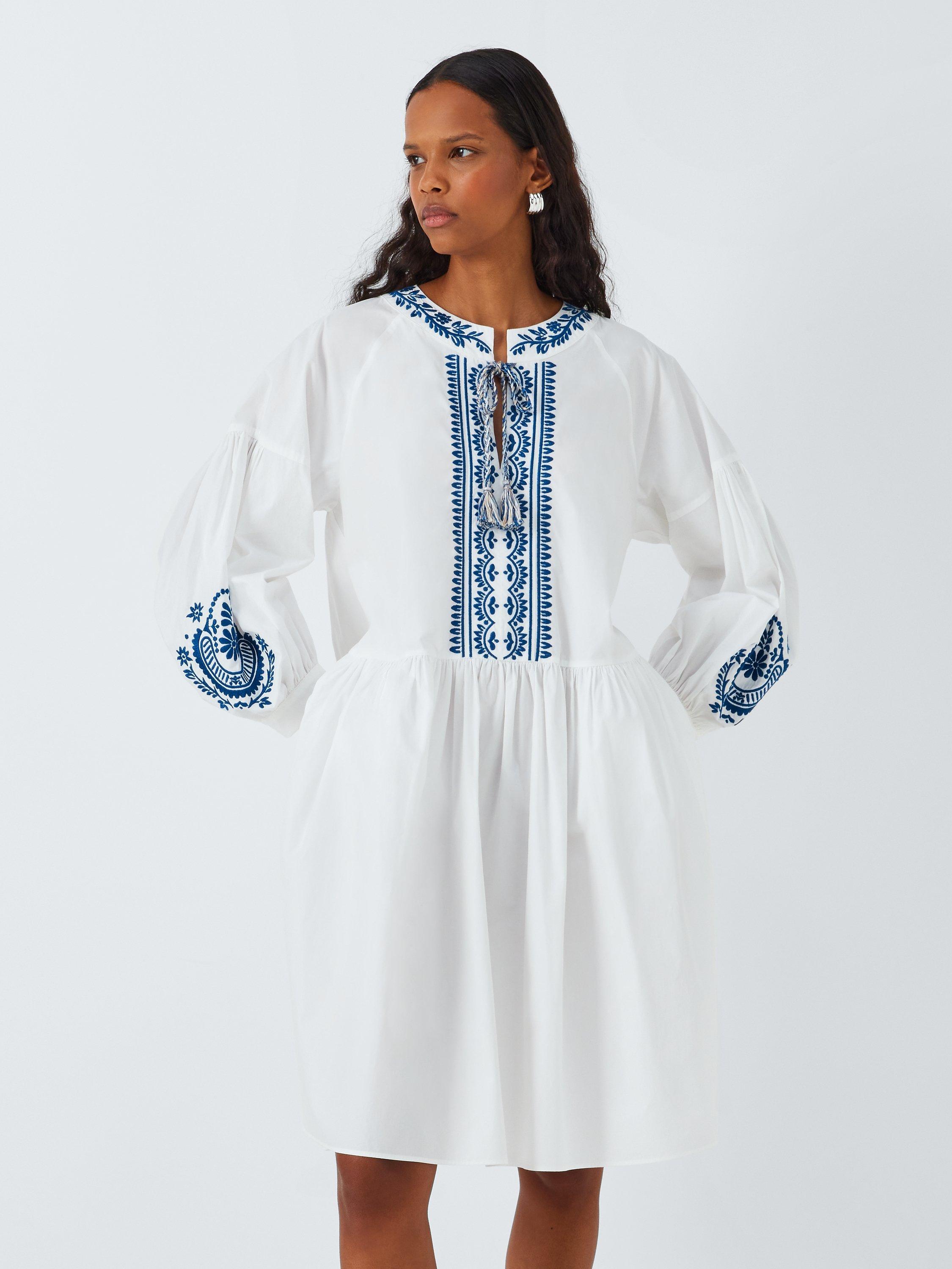Weekend MaxMara Dirce Embroidered Detail Dress, White