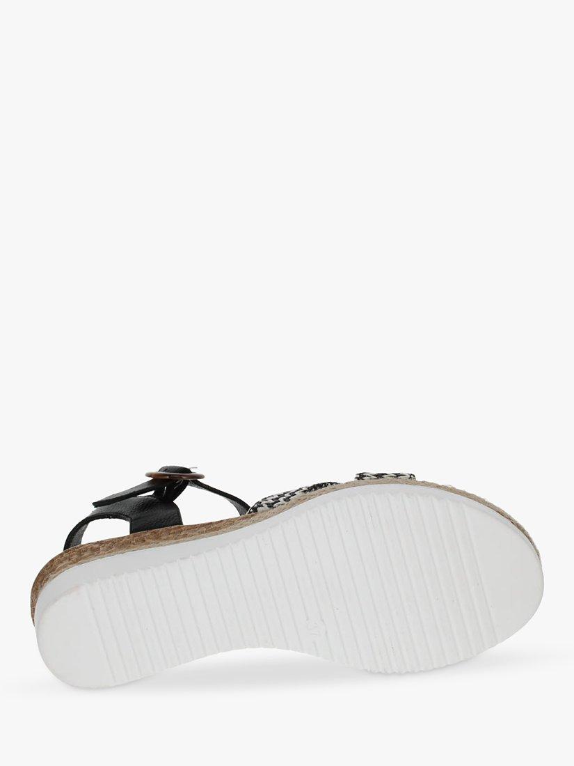 Product image 5 of 5, which shows Westland by Josef Seibel Espi 05 Low Wedge Sandals, Black/White, 6.5
