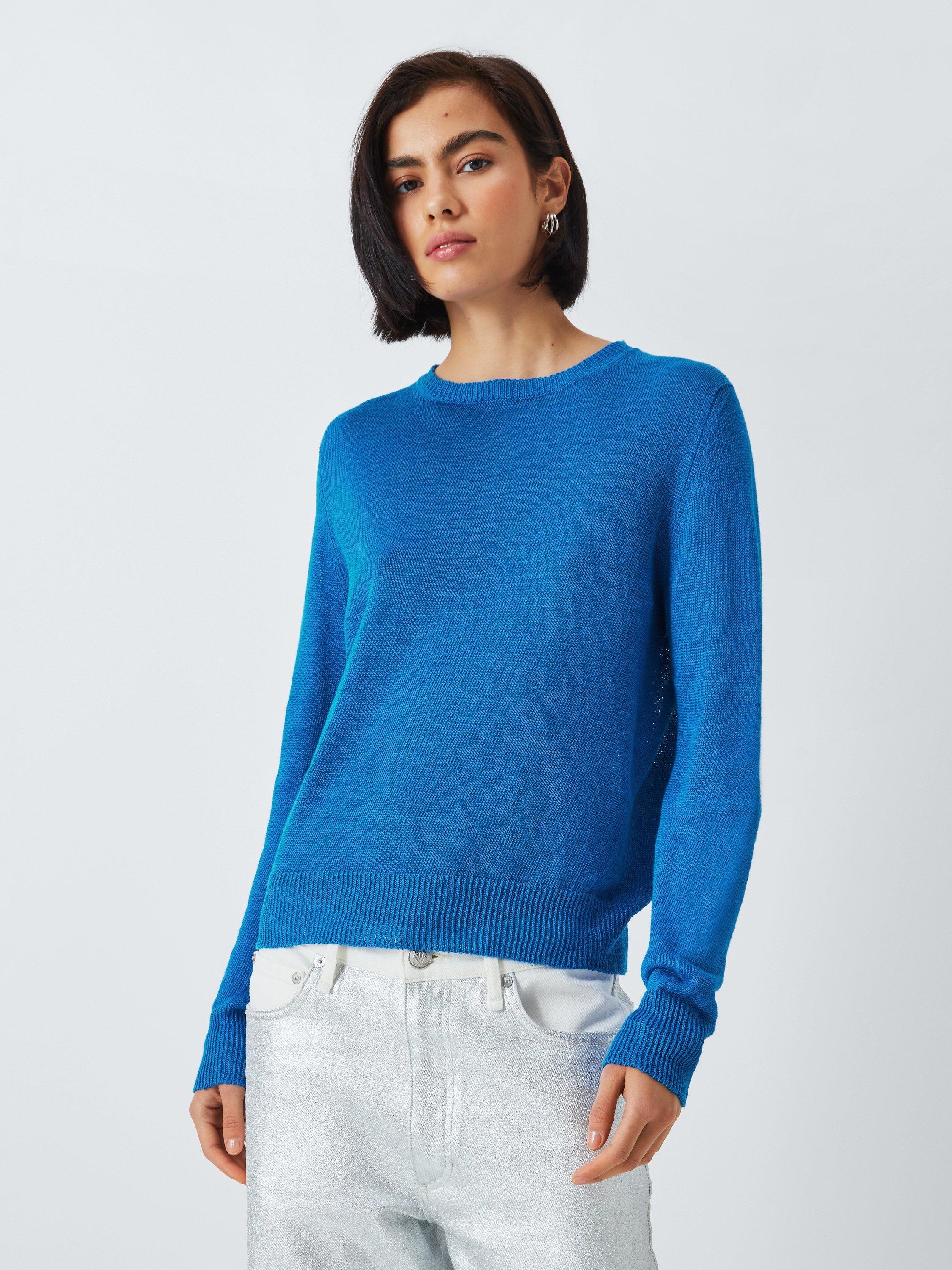 Weekend MaxMara Atzeco Linen Jumper, Cornflower Blue