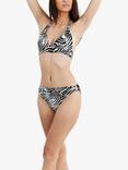 Panos Emporio Nefeli Zebra Print Ring Detail Bikini Bottoms, Multi