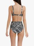 Panos Emporio Chara Zebra Print Fold Down Bikini Bottoms, Multi