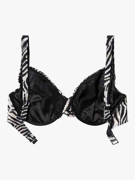 Panos Emporio Electra Zebra Print Full Cup Bikini Top, Neutral/Multi - view 2, Neutral/Multi