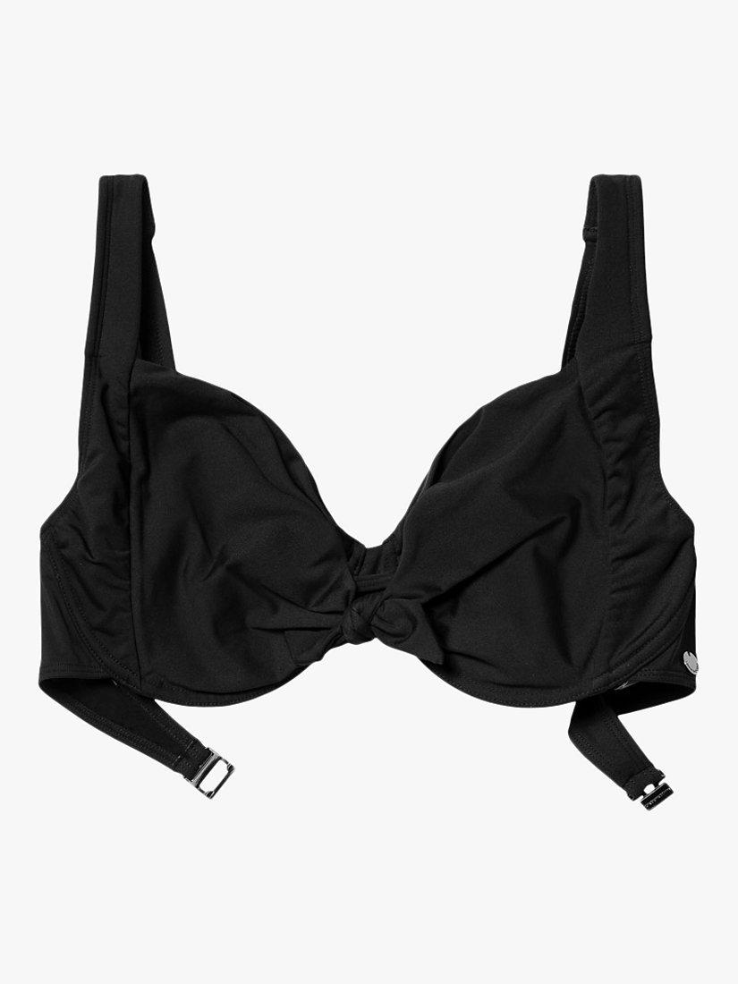 Product image 1 of 2, which shows Panos Emporio Electra Underwired Full Cup Bikini Top, Black, 38DD