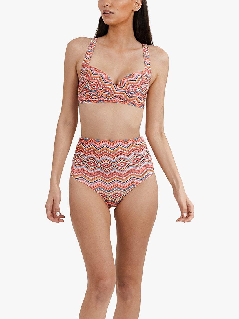 Product image 1 of 4, which shows Panos Emporio Medea Art Deco Swim Top, Pink, 12