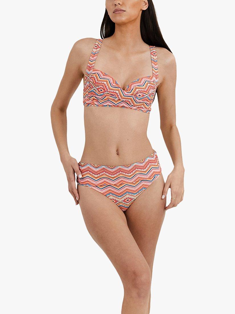 Product image 2 of 4, which shows Panos Emporio Medea Art Deco Swim Top, Pink, 12