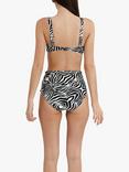 Panos Emporio Medea Zebra Print Bikini Top, White/Black