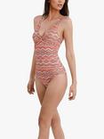 Panos Emporio Simi Art Deco Print Shaping Swimsuit, Multi