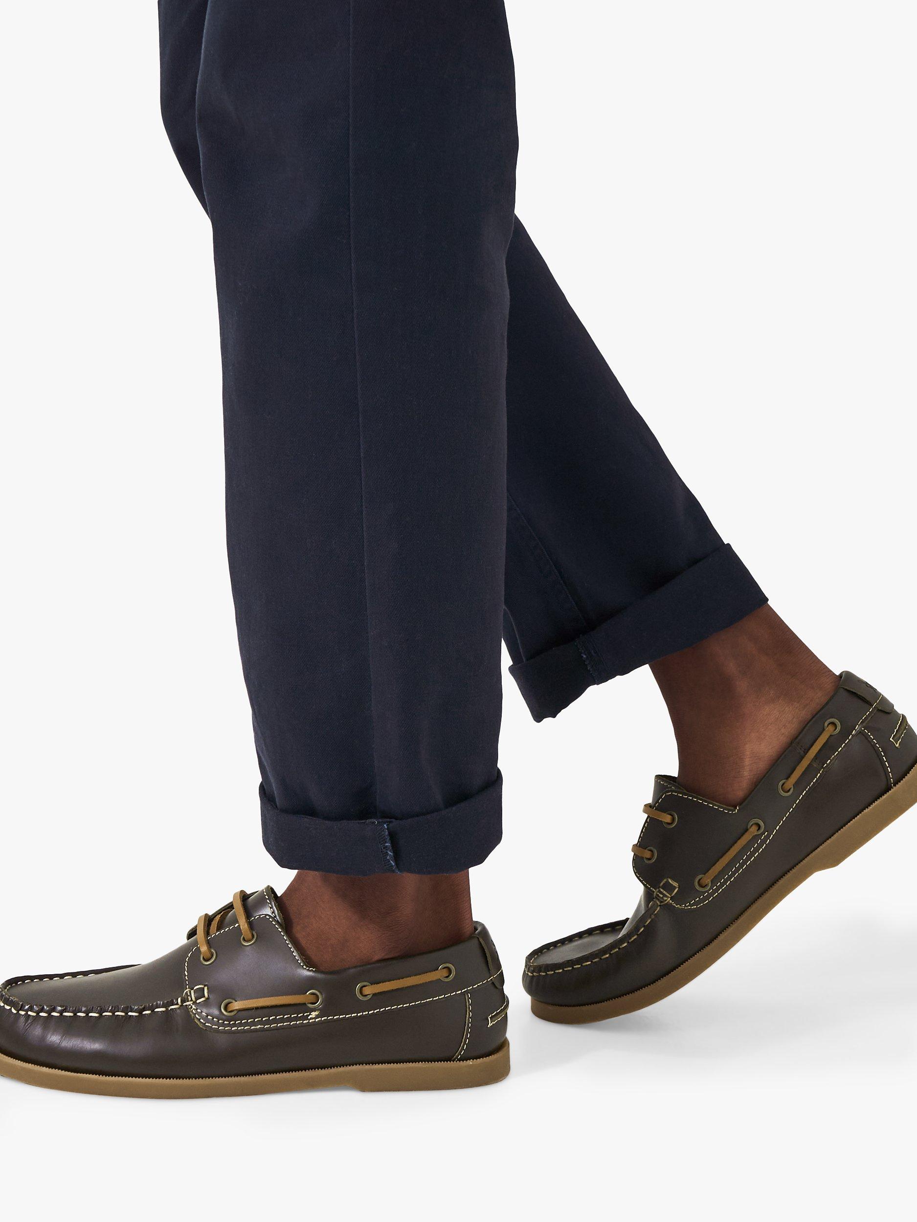 Product image 2 of 5, which shows Crew Clothing Autsell Leather Deck Shoes, Chocolate Brown, 7