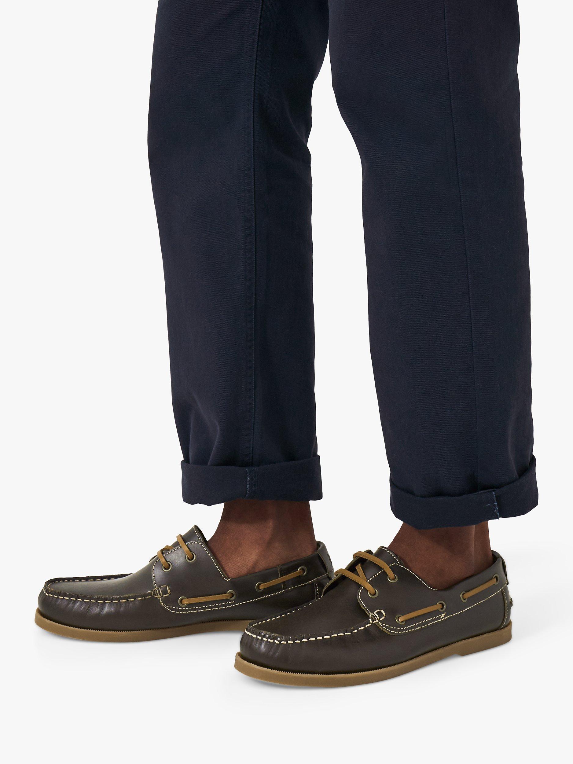 Product image 3 of 5, which shows Crew Clothing Autsell Leather Deck Shoes, Chocolate Brown, 7