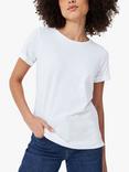 Crew Clothing Perfect Slub T-Shirt, White