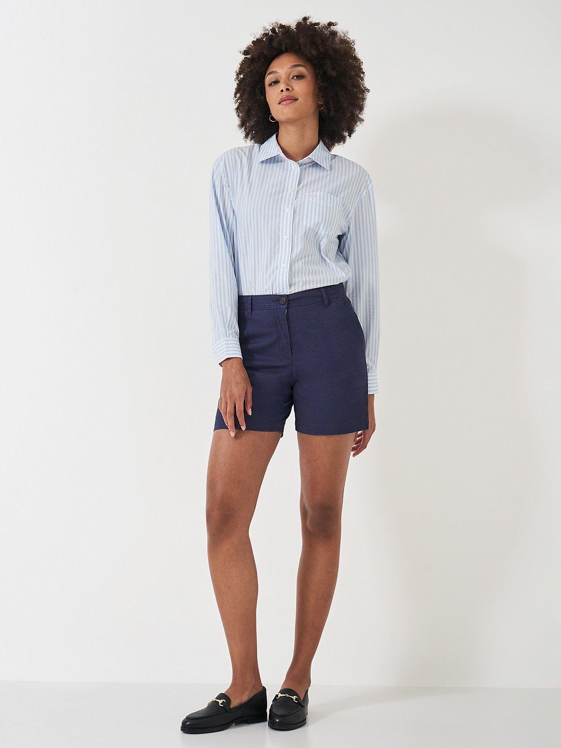 Product image 3 of 5, which shows Crew Clothing Chino Shorts, Navy Blue, 8