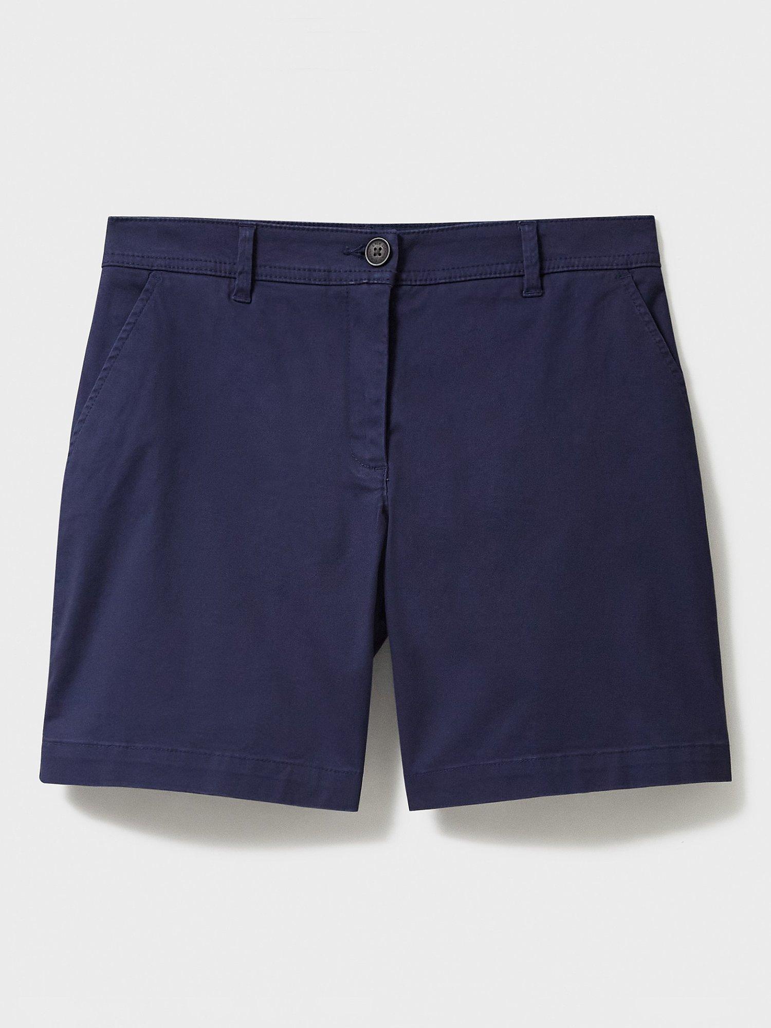 Crew Clothing Chino Shorts, Navy Blue, 8