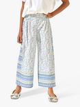 Angel & Rocket Kids' Serena Floral Print Wide Leg Trousers, Blue