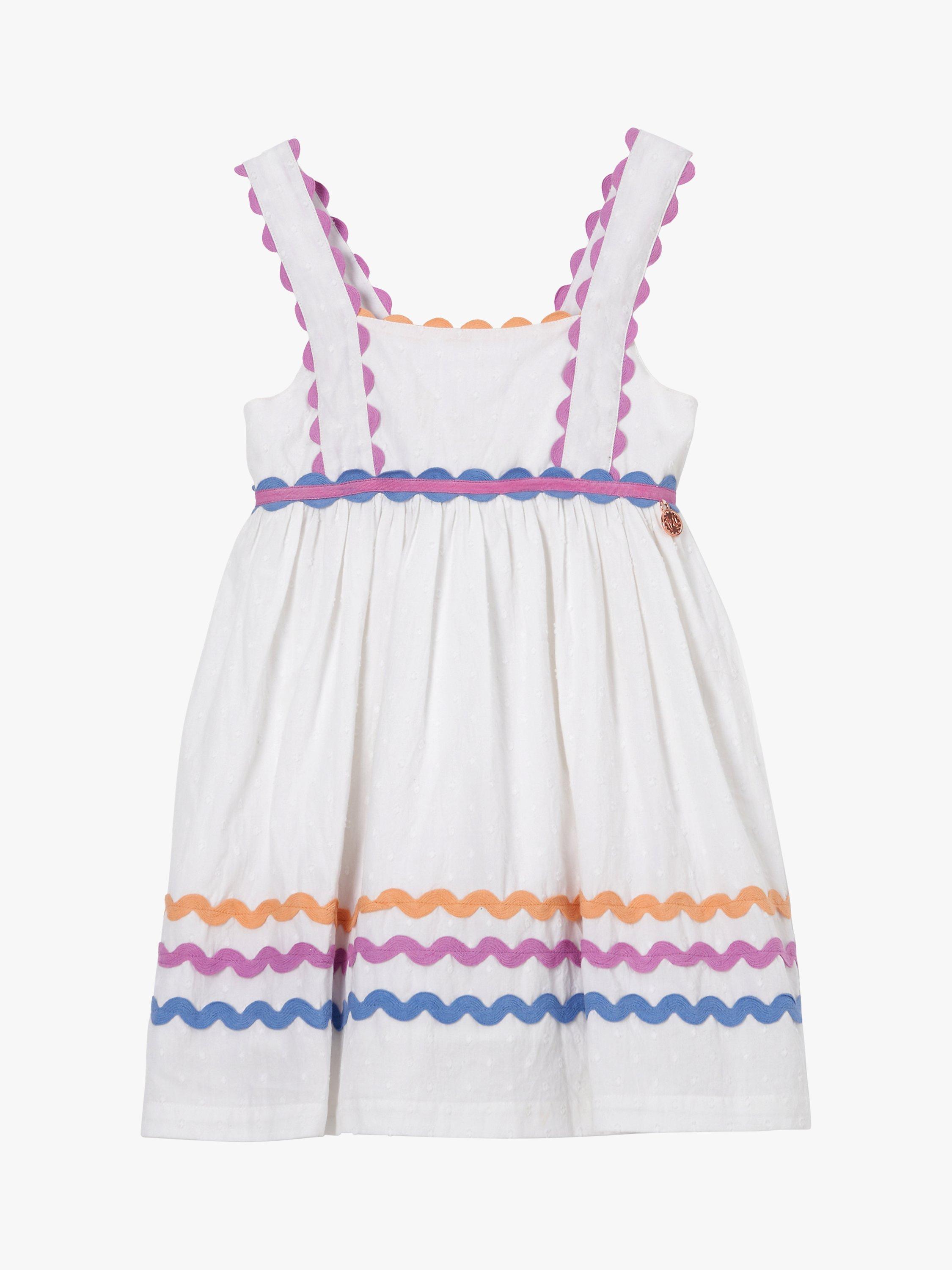 Angel & Rocket Kids' Lia Rik Rak Dress, White, 7 years