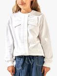 Angel & Rocket Kids' Ruthie Bow Front Sweatshirt, White