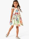 Angel & Rocket Kids' Darcy Petal Cut Floral Print Tutu Skirt, Mint