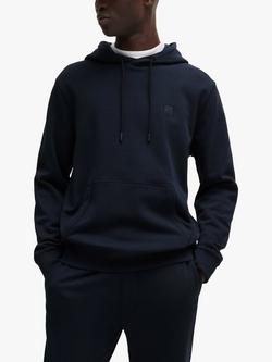 BOSS Cotton Terry Hoodie, Dark Blue