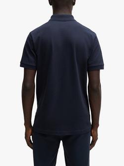 BOSS Stretch Piqué Polo Shirt - view 2, Dark Blue