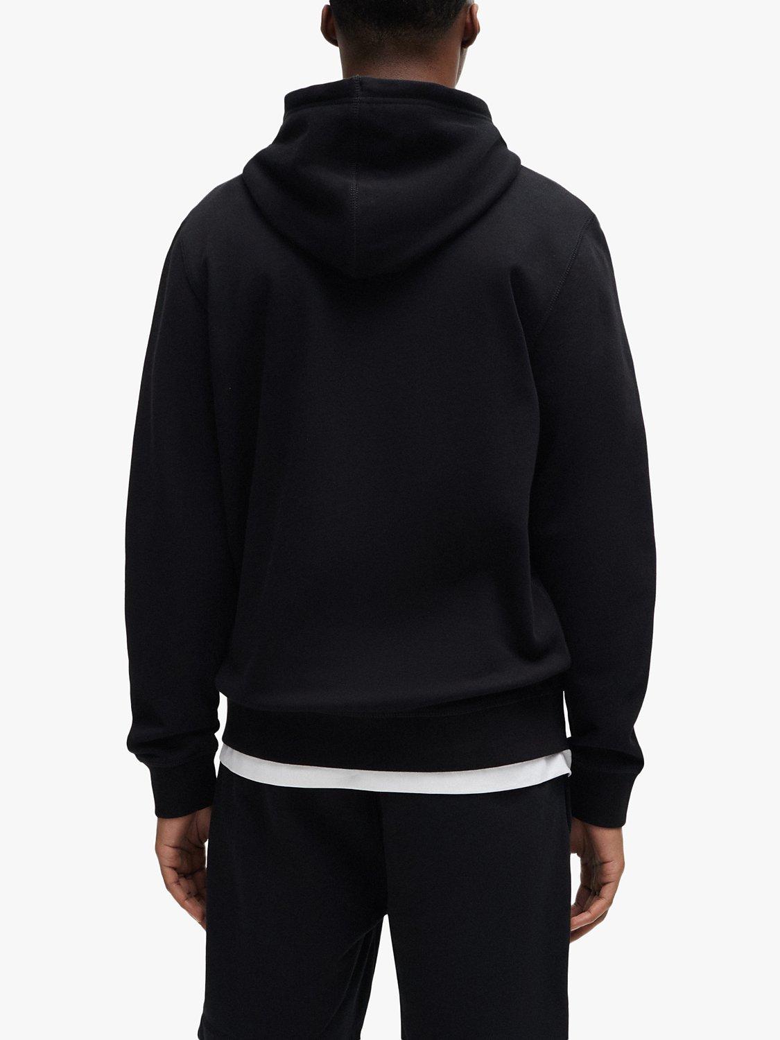 Product image 2 of 5, which shows BOSS Cotton Terry Hoodie, Black, M