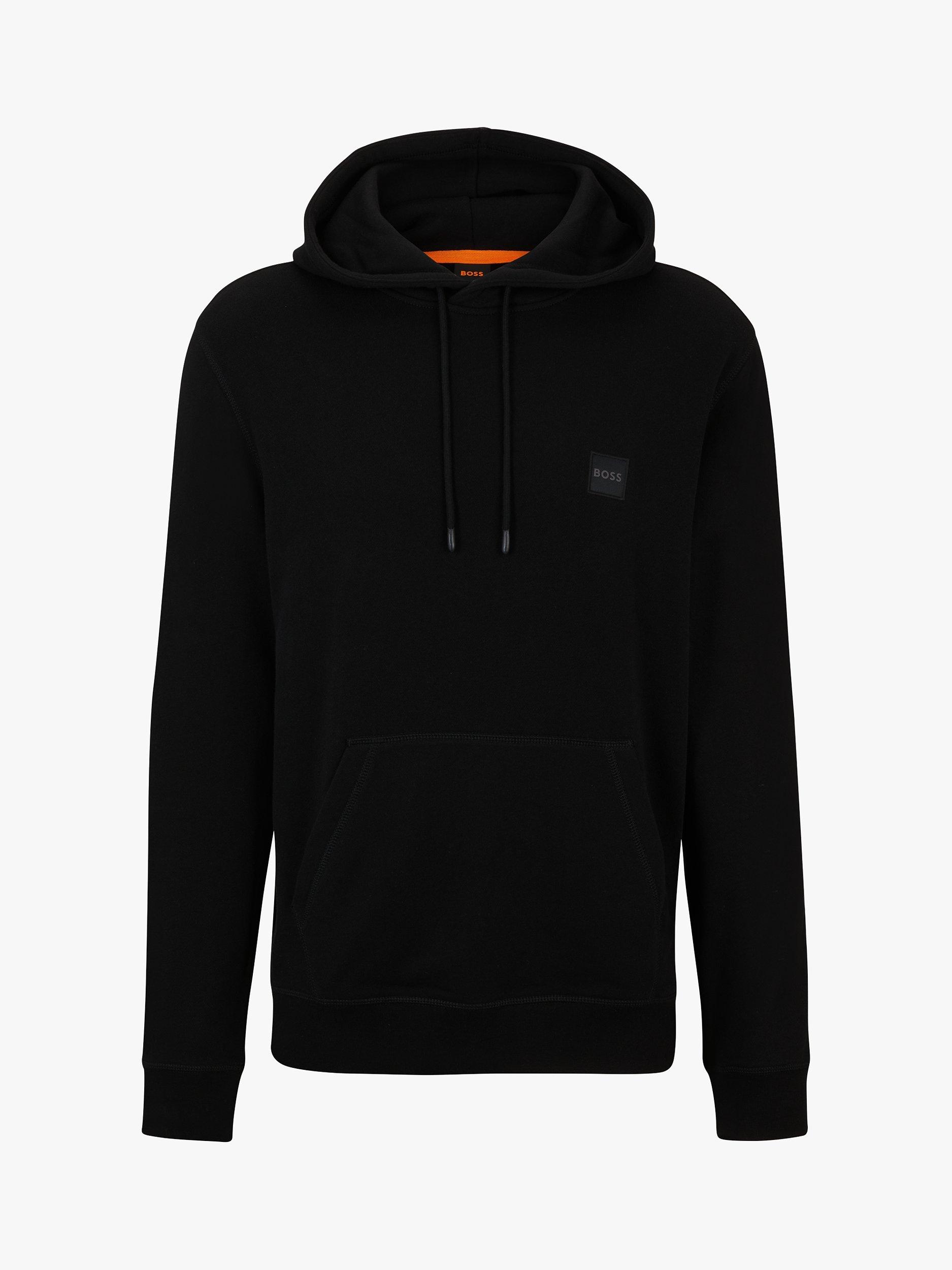 Product image 4 of 5, which shows BOSS Cotton Terry Hoodie, Black, M
