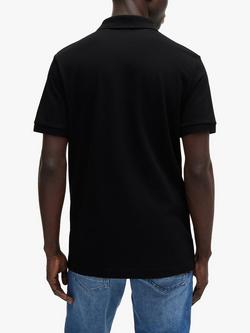 BOSS Stretch Piqué Polo Shirt - view 2, Black