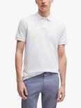 BOSS Stretch Piqué Polo Shirt, White
