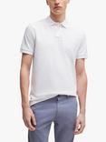 BOSS Stretch Piqué Polo Shirt, White