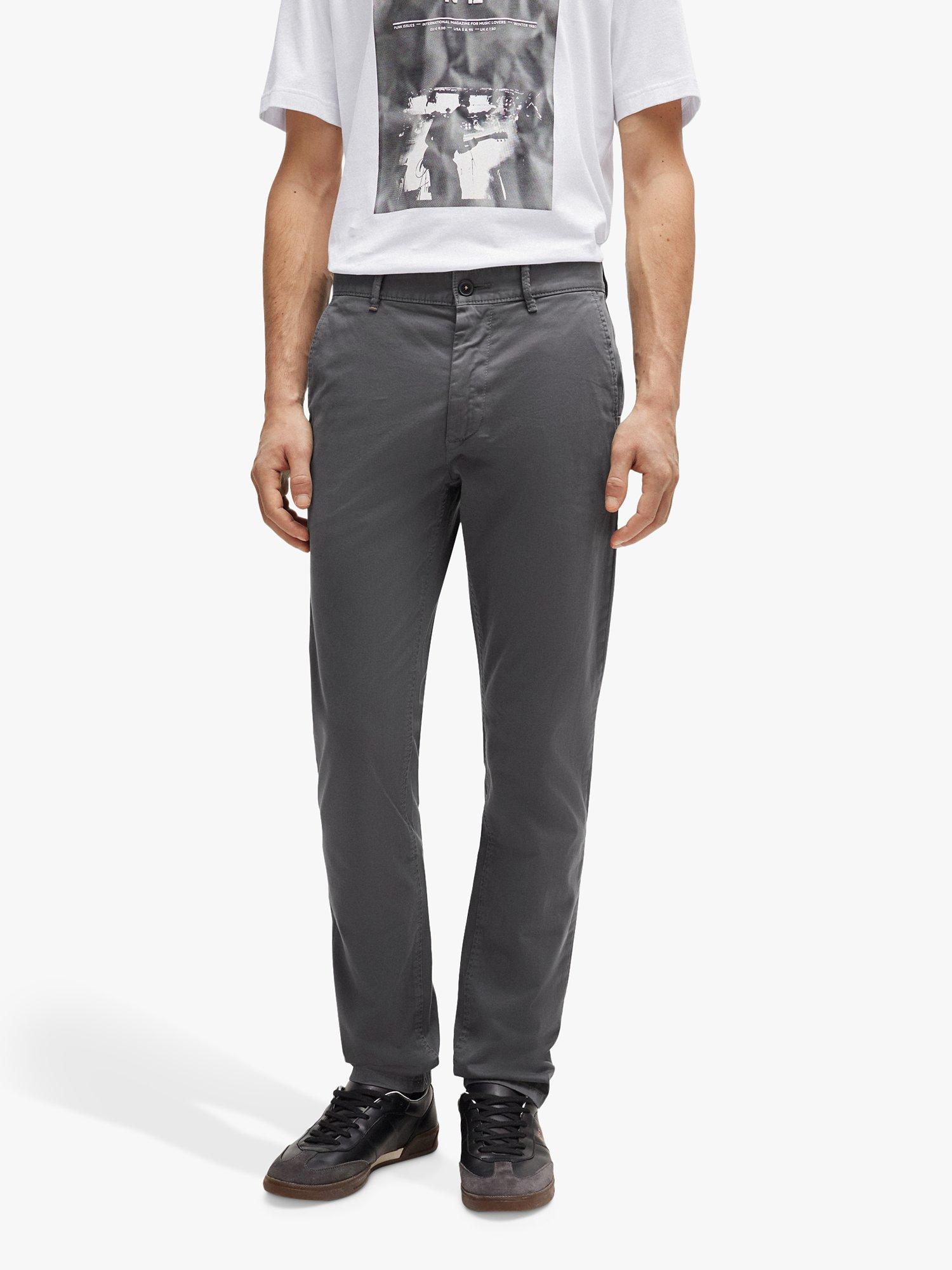 Product image 1 of 6, which shows HUGO BOSS BOSS Slim Fit Chinos, Grey, 36L